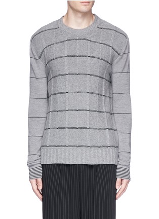 Main View - Click To Enlarge - MC Q - Stripe wool-cashmere sweater