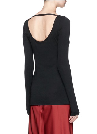 Back View - Click To Enlarge - HELMUT LANG - 'Ballet' modal-pima cotton sweater