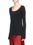 Front View - Click To Enlarge - HELMUT LANG - 'Ballet' modal-pima cotton sweater