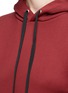 Detail View - Click To Enlarge - HELMUT LANG - Shrunken technical terry hoodie