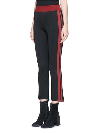 Front View - Click To Enlarge - HELMUT LANG - Stripe outseam technical terry track pants