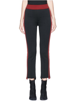 Main View - Click To Enlarge - HELMUT LANG - Stripe outseam technical terry track pants