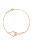 Main View - Click To Enlarge - STEPHEN WEBSTER - Diamond pavé 18k rose gold mini moth charm bracelet