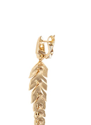 Detail View - Click To Enlarge - STEPHEN WEBSTER - Diamond 18k yellow gold linked feather drop earrings