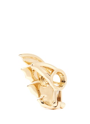 Figure View - Click To Enlarge - STEPHEN WEBSTER - Diamond pavé brushed 18k yellow gold wing earrings