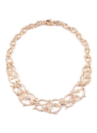 Main View - Click To Enlarge - STEPHEN WEBSTER - 'Poison Ivy' diamond 18k yellow gold link necklace