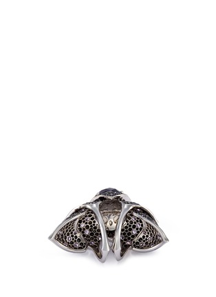 Detail View - Click To Enlarge - STEPHEN WEBSTER - 'Armadillo' Crystal Haze diamond sapphire long finger ring