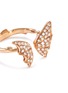 Detail View - Click To Enlarge - STEPHEN WEBSTER - Diamond 18k rose gold batmoth open ring