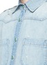 Detail View - Click To Enlarge - SANDRINE ROSE - Tribal embroidered chambray sleeveless shirt