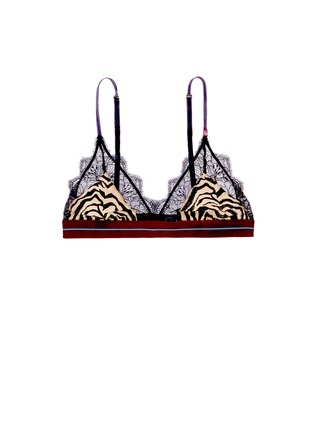 Main View - Click To Enlarge - 72930 - 'Love Lace' tiger print triangle bralette