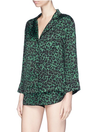 Figure View - Click To Enlarge - 72930 - 'Audrey H' leopard print sateen pyjama shorts
