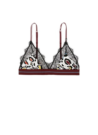 Main View - Click To Enlarge - 72930 - 'Love Lace' leopard print triangle bralette