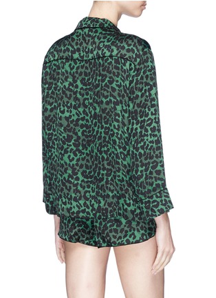Back View - Click To Enlarge - 72930 - 'Jude XL' leopard print sateen pyjama top