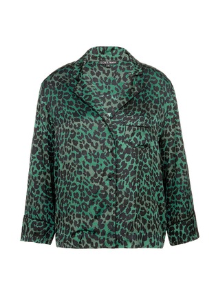 Main View - Click To Enlarge - 72930 - 'Jude XL' leopard print sateen pyjama top