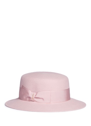 Main View - Click To Enlarge - BORSALINO - 'Alessandria' rabbit furfelt boater hat