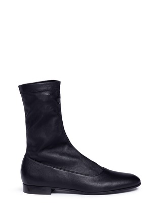 Main View - Click To Enlarge - ALUMNAE - Nappa leather slip-on sock boots