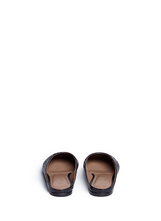 Back View - Click To Enlarge - ALUMNAE - 'Almond' croc embossed leather slides