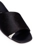 Detail View - Click To Enlarge - ALUMNAE - 'Asymmetrical Curved' calfhair slide sandals