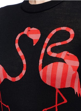 Detail View - Click To Enlarge - SONIA RYKIEL - Flamingo intarsia wool sweater