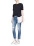 Figure View - Click To Enlarge - RAG & BONE - 'Dre Capri' cutoff distressed slim boyfriend jeans