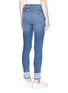 Back View - Click To Enlarge - RAG & BONE - '10 Inch Capri' let-out cuff cropped skinny jeans