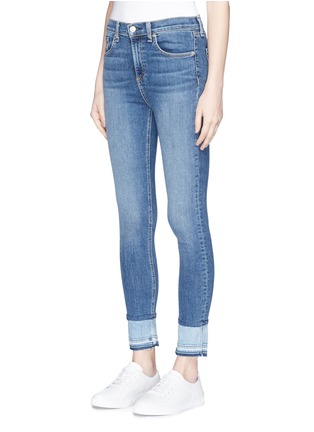 Front View - Click To Enlarge - RAG & BONE - '10 Inch Capri' let-out cuff cropped skinny jeans
