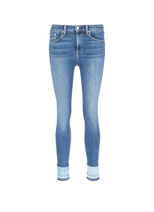 Main View - Click To Enlarge - RAG & BONE - '10 Inch Capri' let-out cuff cropped skinny jeans