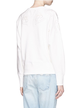 Back View - Click To Enlarge - RAG & BONE - Cutwork embroidery French terry sweatshirt