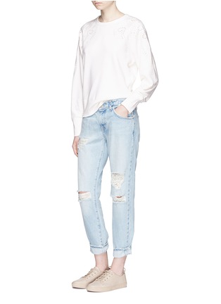 Figure View - Click To Enlarge - RAG & BONE - Cutwork embroidery French terry sweatshirt