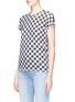 Front View - Click To Enlarge - RAG & BONE - Gingham check print T-shirt