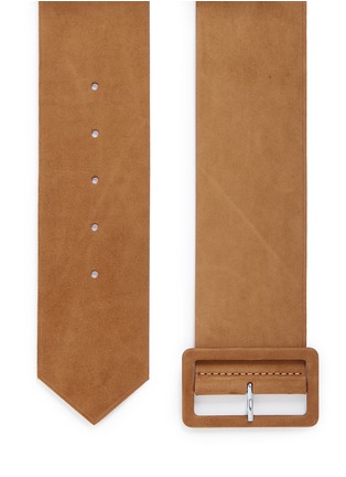 Detail View - Click To Enlarge - MAISON BOINET - Cowhide suede wide belt