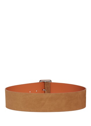Back View - Click To Enlarge - MAISON BOINET - Cowhide suede wide belt