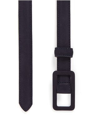 Detail View - Click To Enlarge - MAISON BOINET - Cowhide suede skinny belt