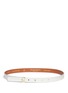 Main View - Click To Enlarge - MAISON BOINET - Cowhide leather stud buckle skinny belt