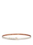 Main View - Click To Enlarge - MAISON BOINET - Metallic cowhide leather skinny belt