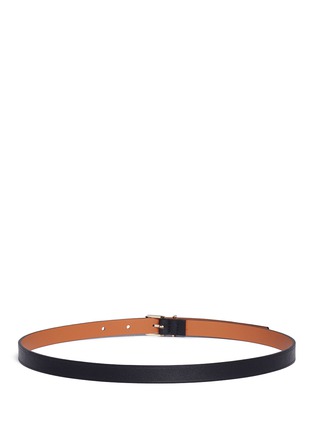 Back View - Click To Enlarge - MAISON BOINET - Cowhide leather skinny belt