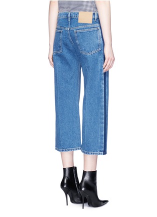 Back View - Click To Enlarge - BALENCIAGA - 'Rockabilly' side fade wide leg cropped jeans