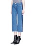 Front View - Click To Enlarge - BALENCIAGA - 'Rockabilly' side fade wide leg cropped jeans