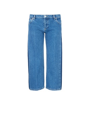 Main View - Click To Enlarge - BALENCIAGA - 'Rockabilly' side fade wide leg cropped jeans