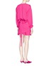 Back View - Click To Enlarge - BALENCIAGA - 'Uplifted' tie back mini dress