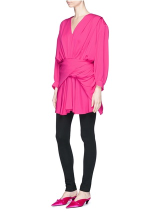 Figure View - Click To Enlarge - BALENCIAGA - 'Uplifted' tie back mini dress