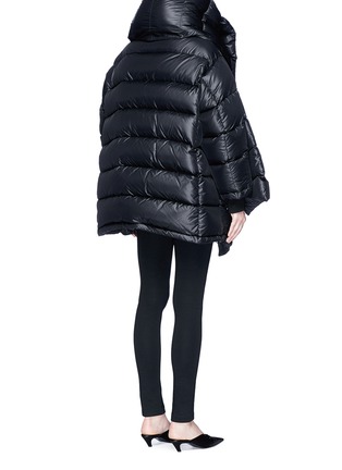 Back View - Click To Enlarge - BALENCIAGA - 'Outspace' scarf oversize quilted down jacket