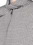Detail View - Click To Enlarge - BALENCIAGA - Scarf collar check plaid cropped Harrington jacket