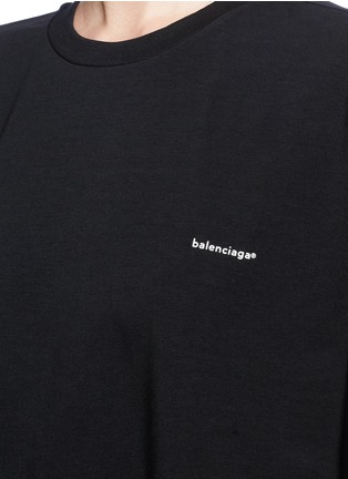 Detail View - Click To Enlarge - BALENCIAGA - Logo print oversized boxy T-shirt