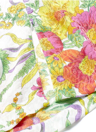 Detail View - Click To Enlarge - BALENCIAGA - Floral print leopard jacquard dress
