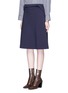 Front View - Click To Enlarge - BALENCIAGA - Multi styling crepe skirt