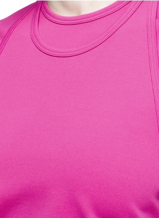 Detail View - Click To Enlarge - BALENCIAGA - Fold up tie back jersey top