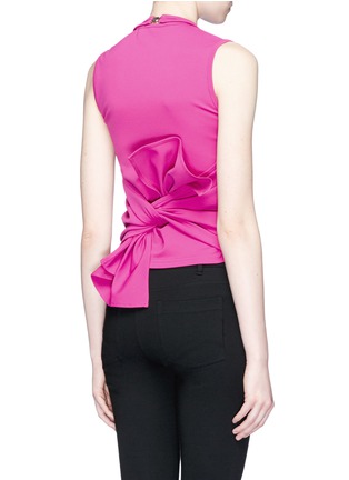 Back View - Click To Enlarge - BALENCIAGA - Fold up tie back jersey top