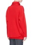 Back View - Click To Enlarge - BALENCIAGA - Scarf overlay cutout hem oversized sweater
