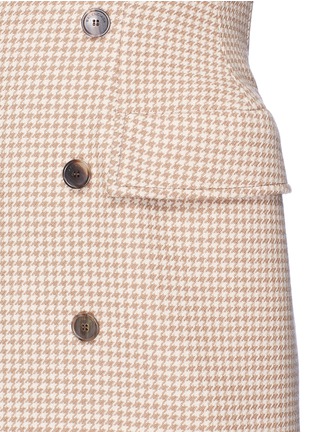 Detail View - Click To Enlarge - BALENCIAGA - 'Hourglass' houndstooth virgin wool blend long coat